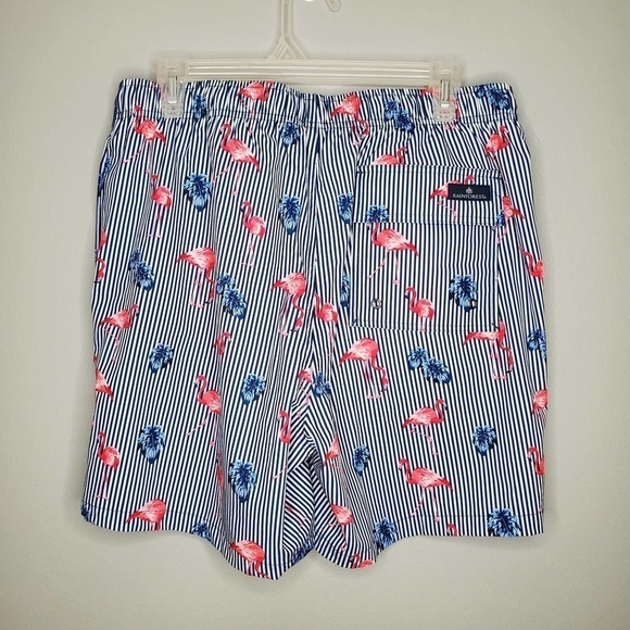Rainforest flamingo swim trunks men's size M fun swim shorts pockets - Picture 2 of 10